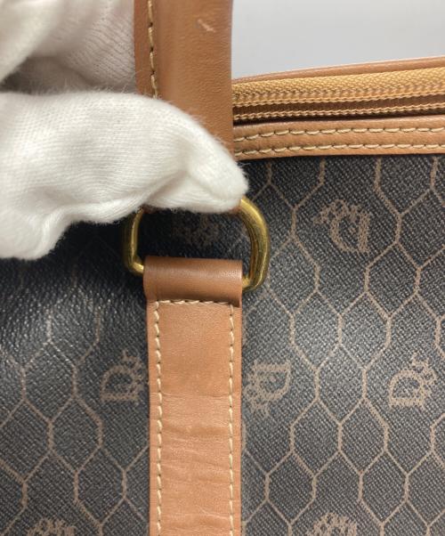 Christian Dior（クリスチャン ディオール）Christian Dior (クリスチャン ディオール) ハニカム柄ボストンバッグ ブラウンの古着・服飾アイテム