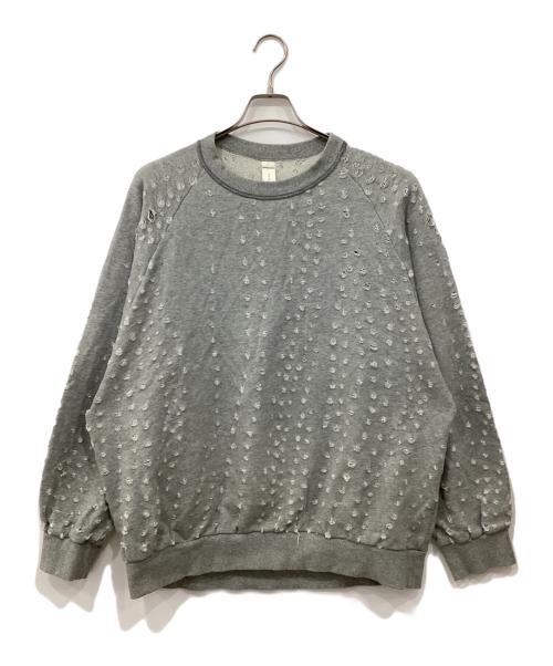 SHINYA KOZUKA（シンヤコズカ）SHINYA KOZUKA (シンヤコズカ) ホールデザインスウェット グレー サイズ:Mの古着・服飾アイテム