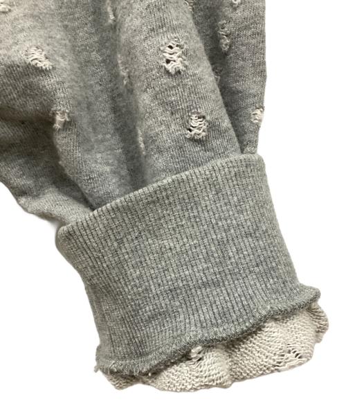 SHINYA KOZUKA（シンヤコズカ）SHINYA KOZUKA (シンヤコズカ) ホールデザインスウェット グレー サイズ:Mの古着・服飾アイテム