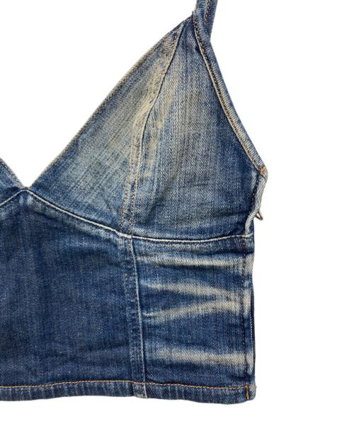 DIESEL（ディーゼル）DIESEL (ディーゼル) ロゴデニムビスチェ インディゴ サイズ:Sの古着・服飾アイテム