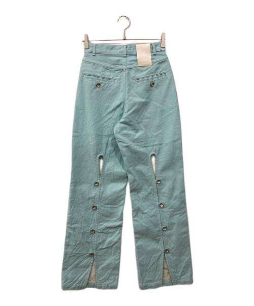 LIVINGTONE（リヴィントーン）LIVINGTONE (リヴィントーン) スリットボタン デニムパンツ ブルー サイズ:34の古着・服飾アイテム