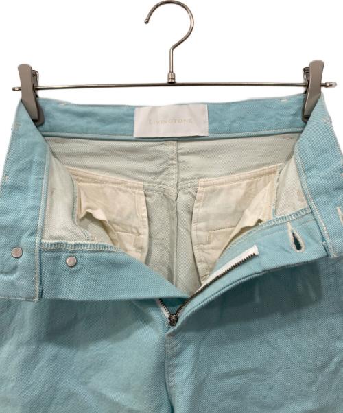 LIVINGTONE（リヴィントーン）LIVINGTONE (リヴィントーン) スリットボタン デニムパンツ ブルー サイズ:34の古着・服飾アイテム