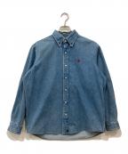 POLO COUNTRYポロカントリー）の古着「デニムボタンダウンシャツ」｜ブルー
