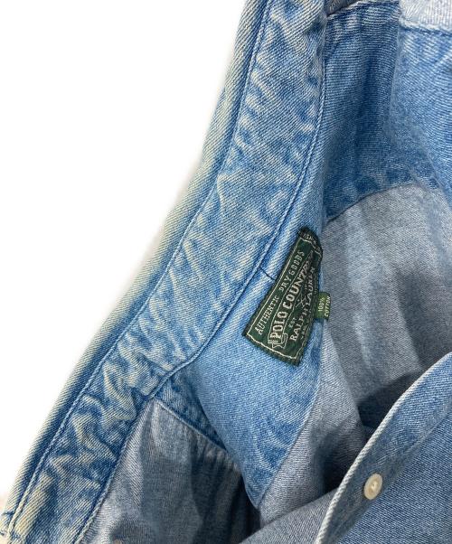POLO COUNTRY（ポロカントリー）POLO COUNTRY (ポロカントリー) デニムボタンダウンシャツ ブルー サイズ:Mの古着・服飾アイテム