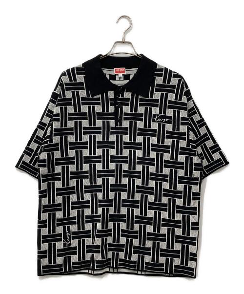 KENZO（ケンゾー）KENZO (ケンゾー) ポロシャツ ブラック×ホワイト サイズ:Lの古着・服飾アイテム
