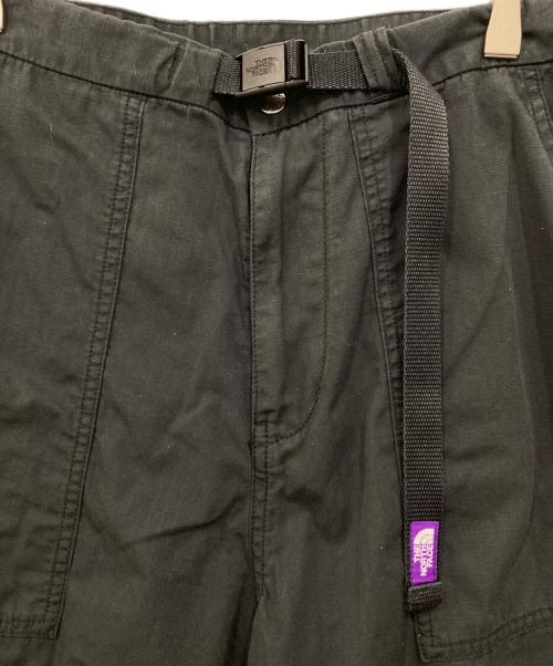 THE NORTHFACE PURPLELABEL（ザ・ノースフェイス パープルレーベル）THE NORTHFACE PURPLELABEL (ザ・ノースフェイス パープルレーベル) Ripstop Wide Cropped Pants / リップストップ ワイド クロップド パンツ ブラック サイズ:WSの古着・服飾アイテム