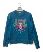 KENZOケンゾー）の古着「タイガー刺繍スウェット」｜ブルー