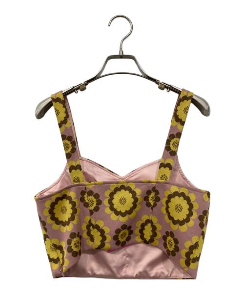 Kate Spade（ケイトスペード）Kate Spade (ケイトスペード) フラワーモチーフキャミソール ピンク サイズ:2の古着・服飾アイテム