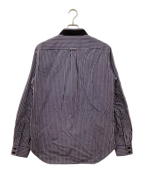 MIHARA YASUHIRO（ミハラヤスヒロ）MIHARA YASUHIRO (ミハラヤスヒロ) ストライプシャツ ネイビー サイズ:50の古着・服飾アイテム
