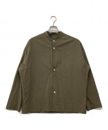 N.HOOLYWOOD（エヌ ハリウッド）の古着「スタンドカラーナイロンシャツ」｜カーキ