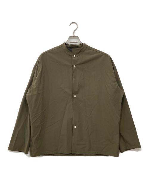 N.HOOLYWOOD（エヌ ハリウッド）N.HOOLYWOOD (エヌ ハリウッド) スタンドカラーナイロンシャツ カーキ サイズ:38の古着・服飾アイテム