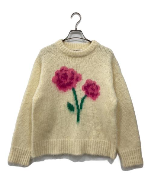 CHILD WOMAN（チャイルドウーマン）CHILD WOMAN (チャイルドウーマン) 花モチーフ起毛インターシャプルオーバー アイボリー サイズ:Freeの古着・服飾アイテム