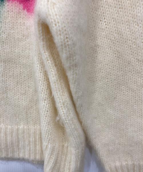 CHILD WOMAN（チャイルドウーマン）CHILD WOMAN (チャイルドウーマン) 花モチーフ起毛インターシャプルオーバー アイボリー サイズ:Freeの古着・服飾アイテム