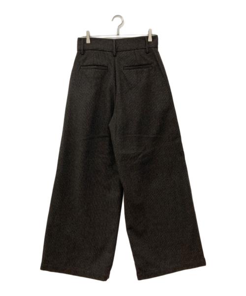 SINSS（シンス）SINSS (シンス) ツイード3タックワイドスラックス ブラウン サイズ:MEDIUMの古着・服飾アイテム