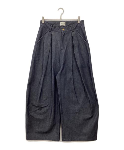 2IDIOTS LABEL（トゥーイディオッツ レーベル）2IDIOTS LABEL (トゥーイディオッツ レーベル) スーパーワイドタックデニムパンツ インディゴ サイズ:Mの古着・服飾アイテム
