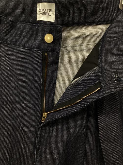 2IDIOTS LABEL（トゥーイディオッツ レーベル）2IDIOTS LABEL (トゥーイディオッツ レーベル) スーパーワイドタックデニムパンツ インディゴ サイズ:Mの古着・服飾アイテム