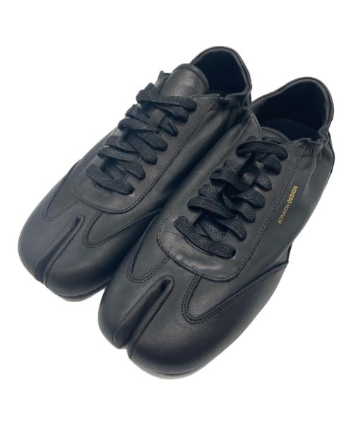 6CRAYON DESIGN（シックスクレヨン）6CRAYON DESIGN (シックスクレヨン) タビレザースリッポンスニーカー ブラック サイズ:EUR42の古着・服飾アイテム