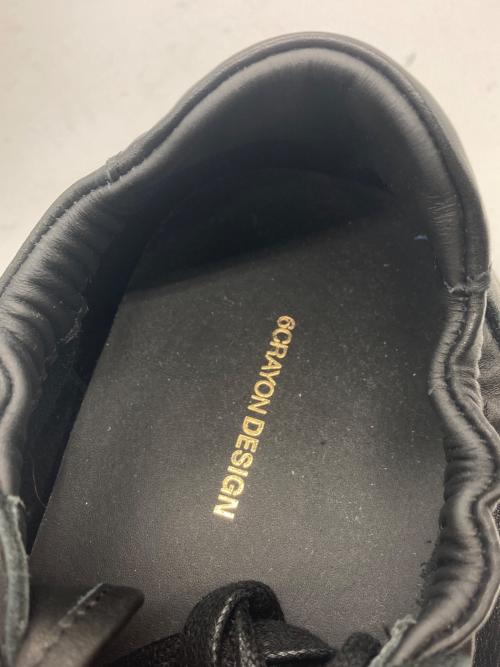 6CRAYON DESIGN（シックスクレヨン）6CRAYON DESIGN (シックスクレヨン) タビレザースリッポンスニーカー ブラック サイズ:EUR42の古着・服飾アイテム