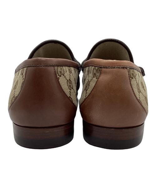 GUCCI（グッチ）GUCCI (グッチ) PALACE (パレス) Pチャーム ホースビットローファー ベージュ サイズ:9の古着・服飾アイテム