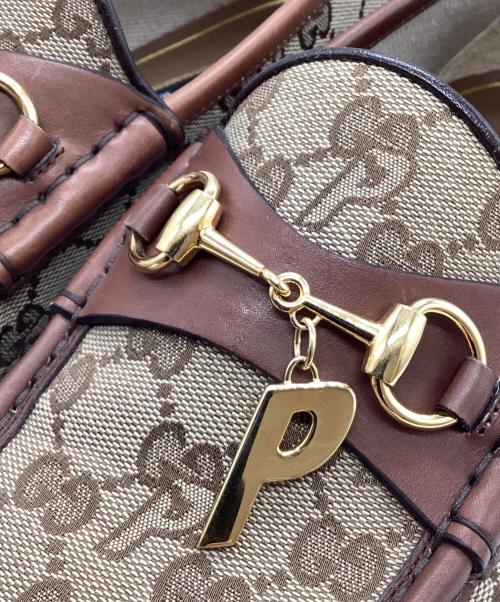 GUCCI（グッチ）GUCCI (グッチ) PALACE (パレス) Pチャーム ホースビットローファー ベージュ サイズ:9の古着・服飾アイテム