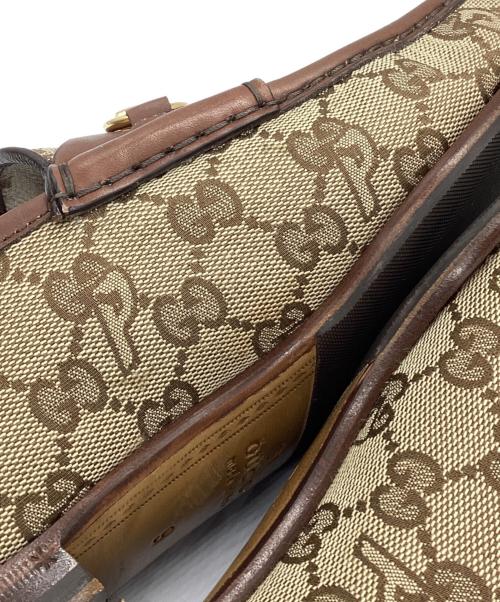 GUCCI（グッチ）GUCCI (グッチ) PALACE (パレス) Pチャーム ホースビットローファー ベージュ サイズ:9の古着・服飾アイテム