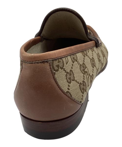 GUCCI（グッチ）GUCCI (グッチ) PALACE (パレス) Pチャーム ホースビットローファー ベージュ サイズ:9の古着・服飾アイテム