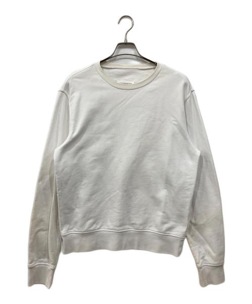 Maison Margiela（メゾンマルジェラ）Maison Margiela (メゾンマルジェラ) エルボーパッチスウェットシャツ ホワイト サイズ:46の古着・服飾アイテム