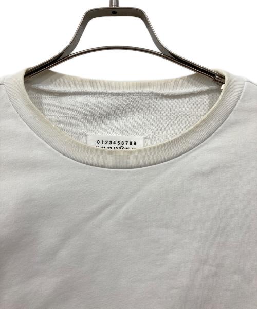 Maison Margiela（メゾンマルジェラ）Maison Margiela (メゾンマルジェラ) エルボーパッチスウェットシャツ ホワイト サイズ:46の古着・服飾アイテム