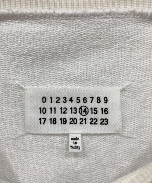 Maison Margiela（メゾンマルジェラ）Maison Margiela (メゾンマルジェラ) エルボーパッチスウェットシャツ ホワイト サイズ:46の古着・服飾アイテム