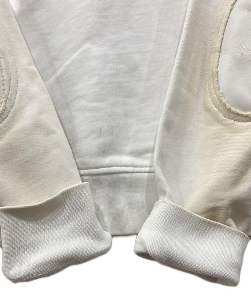 Maison Margiela（メゾンマルジェラ）Maison Margiela (メゾンマルジェラ) エルボーパッチスウェットシャツ ホワイト サイズ:46の古着・服飾アイテム