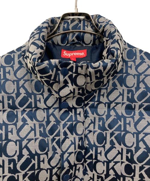 SUPREME（シュプリーム）SUPREME (シュプリーム) ファック ジャガード パフィー ジャケット ネイビー サイズ:Lの古着・服飾アイテム
