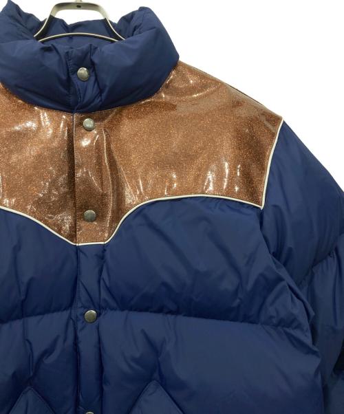 SUPREME（シュプリーム）Supreme (シュプリーム) グリッター ヨーク ダウン パファー ジャケット ネイビー サイズ:Lの古着・服飾アイテム