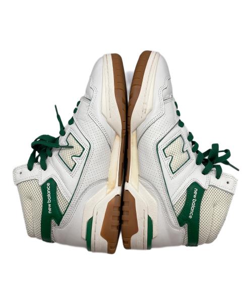 NEW BALANCE（ニューバランス）NEW BALANCE (ニューバランス) ローカットスニーカー ホワイト×グリーン サイズ:27.5cmの古着・服飾アイテム