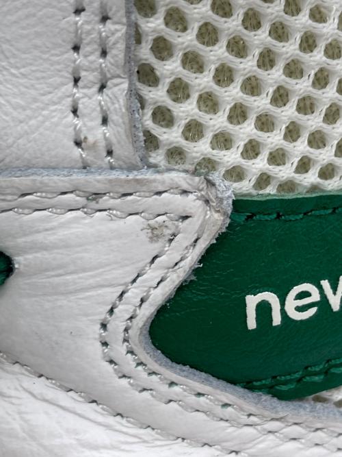 NEW BALANCE（ニューバランス）NEW BALANCE (ニューバランス) ローカットスニーカー ホワイト×グリーン サイズ:27.5cmの古着・服飾アイテム