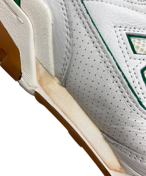 NEW BALANCE（ニューバランス）NEW BALANCE (ニューバランス) ローカットスニーカー ホワイト×グリーン サイズ:27.5cmの古着・服飾アイテム