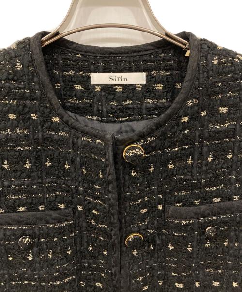 sirin（シリン）sirin (シリン) ツイードジレ ブラック サイズ:Sの古着・服飾アイテム