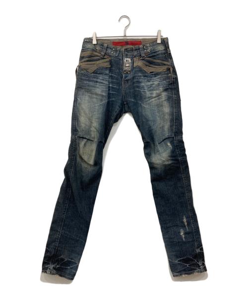 MARITHE+FRANCOIS GIRBAUD（マリテフランソワジルボー）MARITHE+FRANCOIS GIRBAUD (マリテフランソワジルボー) デニムパンツ インディゴ サイズ:Sの古着・服飾アイテム