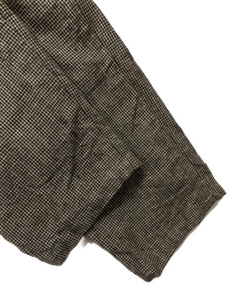 THIRD MAGAZINE（サードマガジン）THIRD MAGAZINE (サードマガジン) リネン千鳥格子サロペット ベージュ×ブラック サイズ:9の古着・服飾アイテム