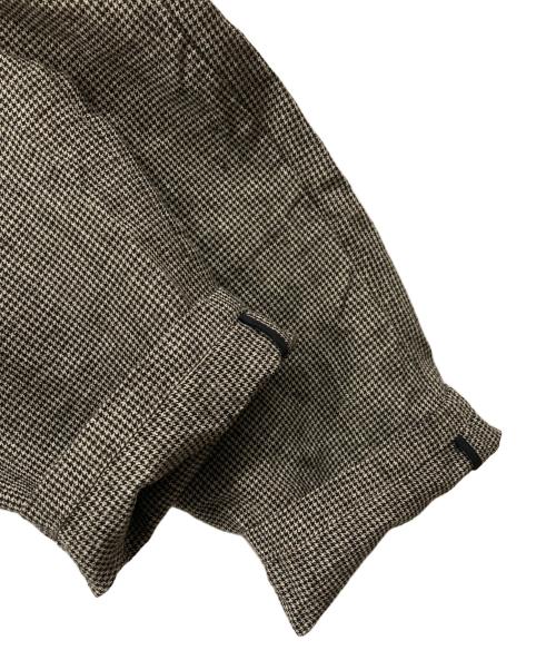 THIRD MAGAZINE（サードマガジン）THIRD MAGAZINE (サードマガジン) リネン千鳥格子サロペット ベージュ×ブラック サイズ:9の古着・服飾アイテム