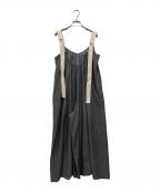 Sea Room lynnシールームリン）の古着「Cotton LongストラップBack Uサロペット」｜グレー