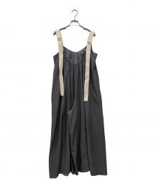 Sea Room lynn（シールームリン）の古着「Cotton LongストラップBack Uサロペット」｜グレー