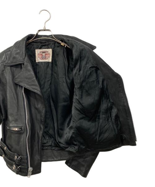 MOTOR ASHVILLE CYCLES（モーター アッシュビル サイクル）MOTOR ASHVILLE CYCLES (モーター アッシュビル サイクル) ライダースジャケット ブラック サイズ:Mの古着・服飾アイテム