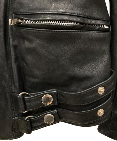 MOTOR ASHVILLE CYCLES（モーター アッシュビル サイクル）MOTOR ASHVILLE CYCLES (モーター アッシュビル サイクル) ライダースジャケット ブラック サイズ:Mの古着・服飾アイテム