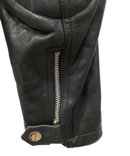 MOTOR ASHVILLE CYCLES（モーター アッシュビル サイクル）MOTOR ASHVILLE CYCLES (モーター アッシュビル サイクル) ライダースジャケット ブラック サイズ:Mの古着・服飾アイテム