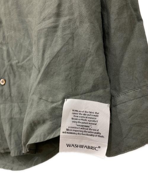 UNDERSON UNDERSON（アンダーソンアンダーソン）UNDERSON UNDERSON (アンダーソンアンダーソン) 和紙レーヨンサテンシャツ カーキ サイズ:1の古着・服飾アイテム