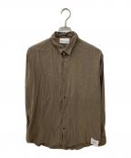 UNDERSON UNDERSONアンダーソンアンダーソン）の古着「和紙レーヨンサテンシャツ」｜ベージュ