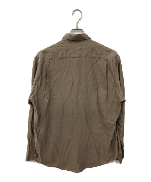 UNDERSON UNDERSON（アンダーソンアンダーソン）UNDERSON UNDERSON (アンダーソンアンダーソン) 和紙レーヨンサテンシャツ ベージュ サイズ:1の古着・服飾アイテム