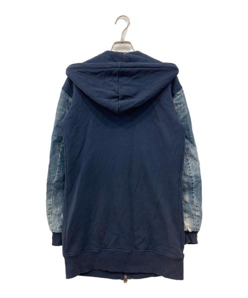 DIESEL（ディーゼル）DIESEL (ディーゼル) DIESEL 切替パーカーワンピース インディゴ サイズ:Mの古着・服飾アイテム