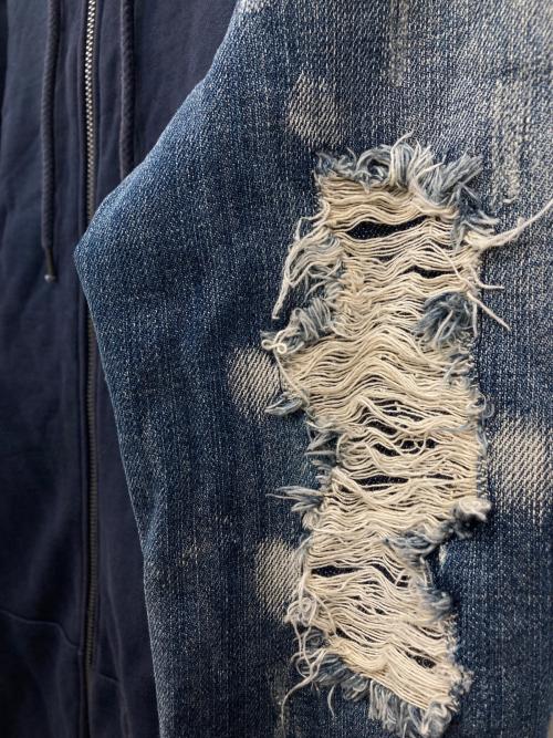 DIESEL（ディーゼル）DIESEL (ディーゼル) DIESEL 切替パーカーワンピース インディゴ サイズ:Mの古着・服飾アイテム