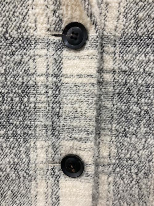 1er Arrondissement（プルミエ アロンディスモン）1er Arrondissement (プルミエ アロンディスモン) NALYA モノトーンチェックコート ホワイト サイズ:36の古着・服飾アイテム